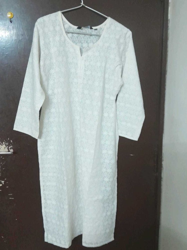 White Chikankari Kurta