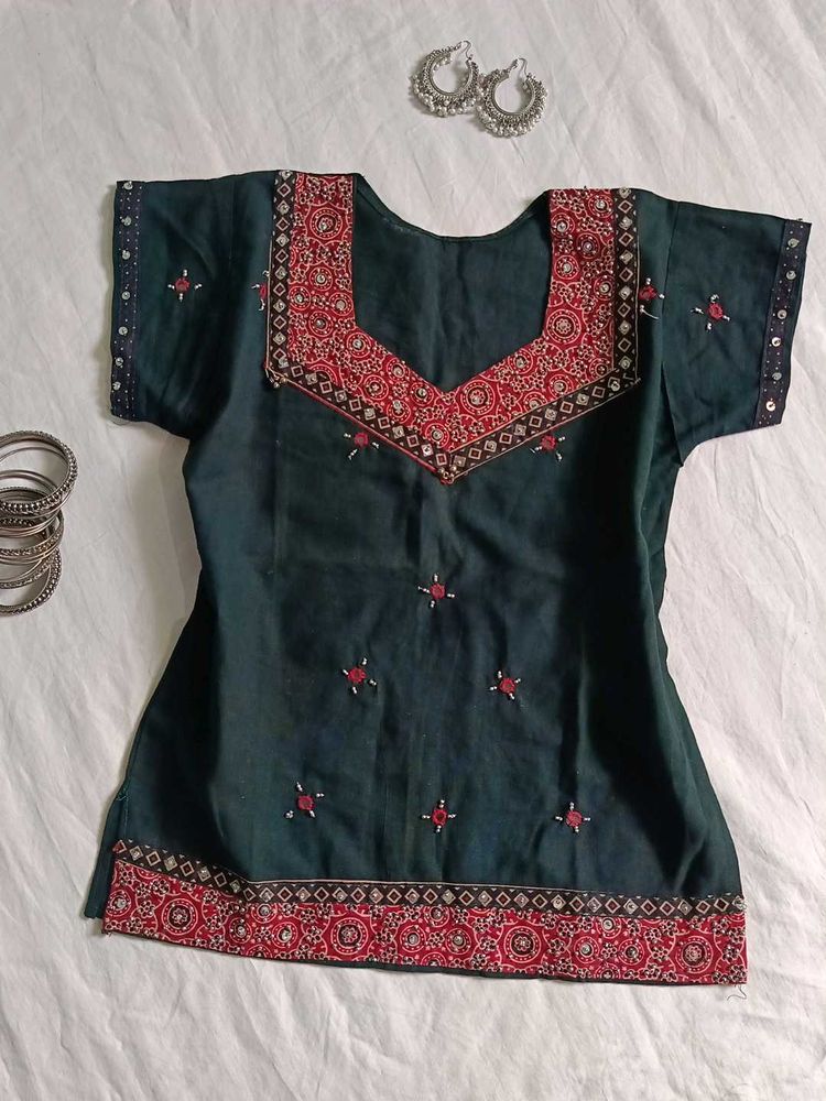 Womens Rajasthani Short Kurti Pure Cotton ❤️💕