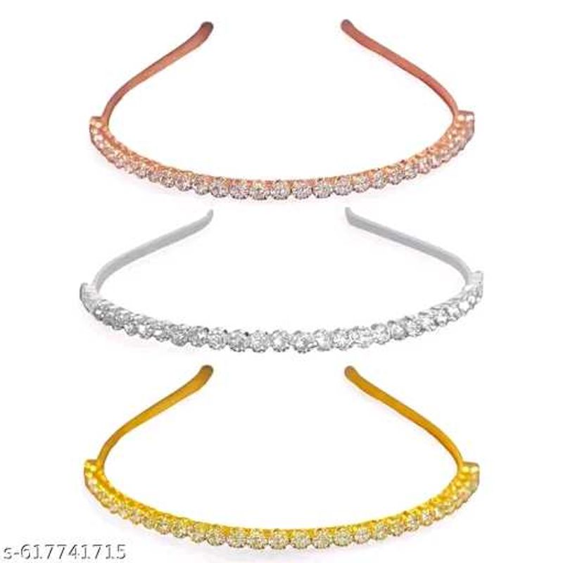 Sparkly Headband Set, Stone Hairband 3pcs