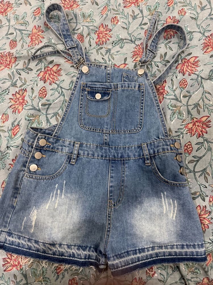 Denim Dungress For Girls