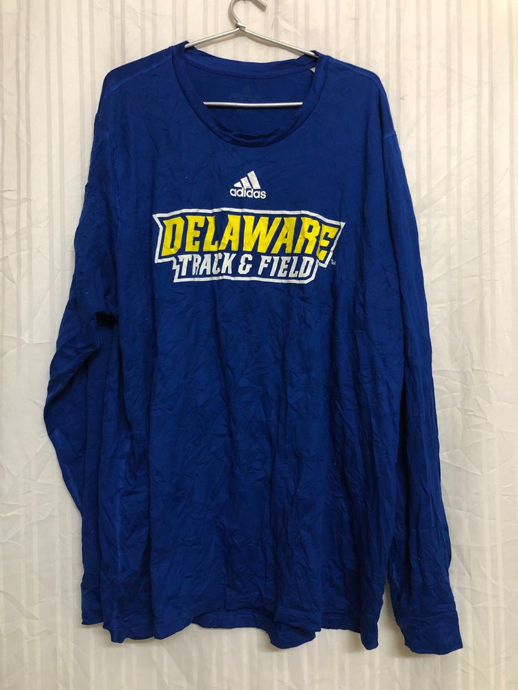 Adidas Blue Long Sleeve T Shirt