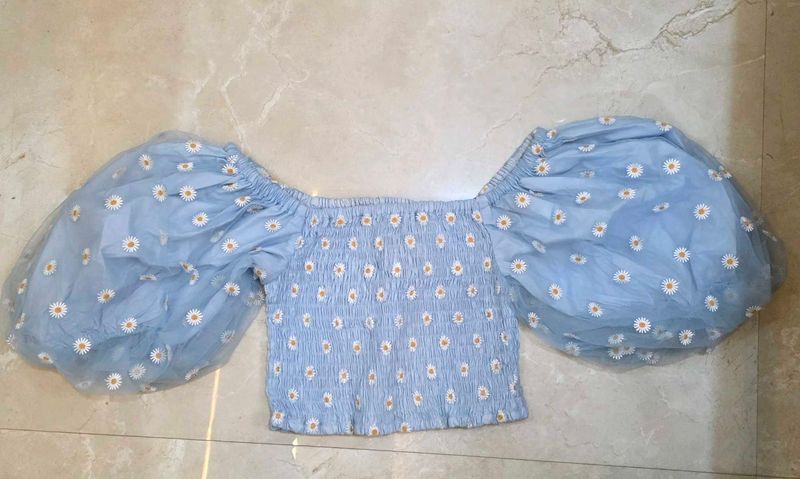 Daisy Puff Sleeve Top