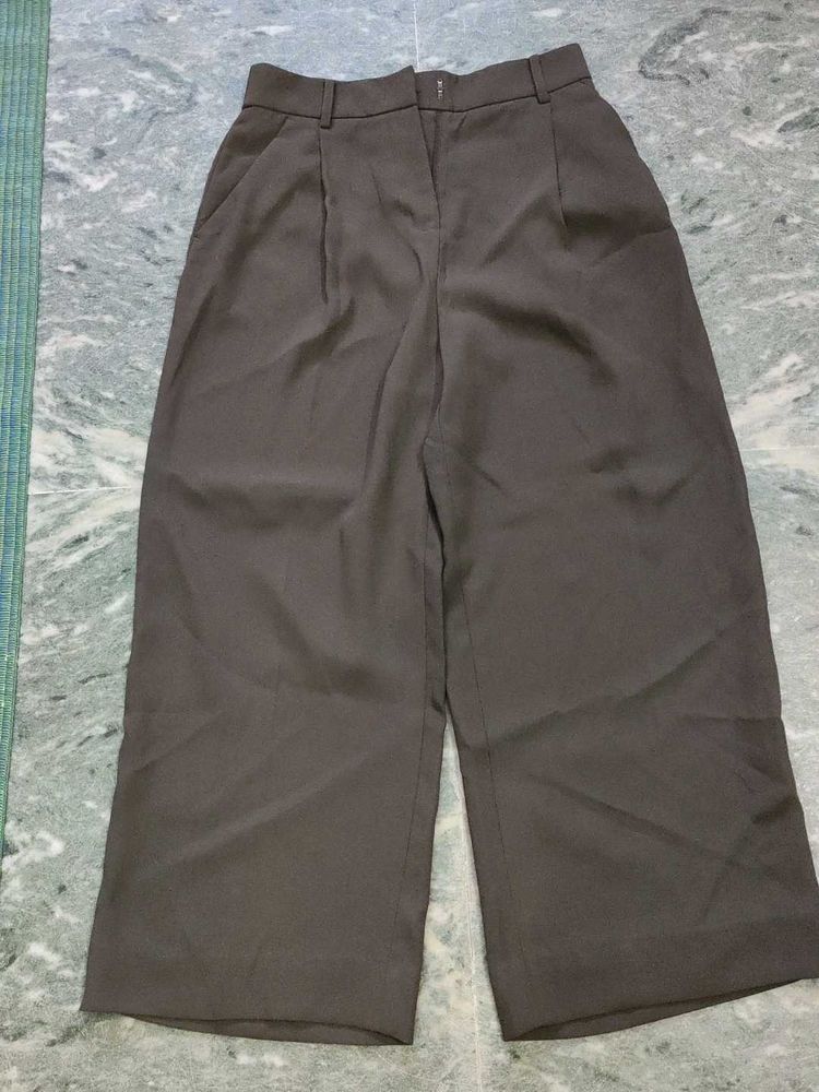 Wide Leg Cropped Pants length 35.5 inches