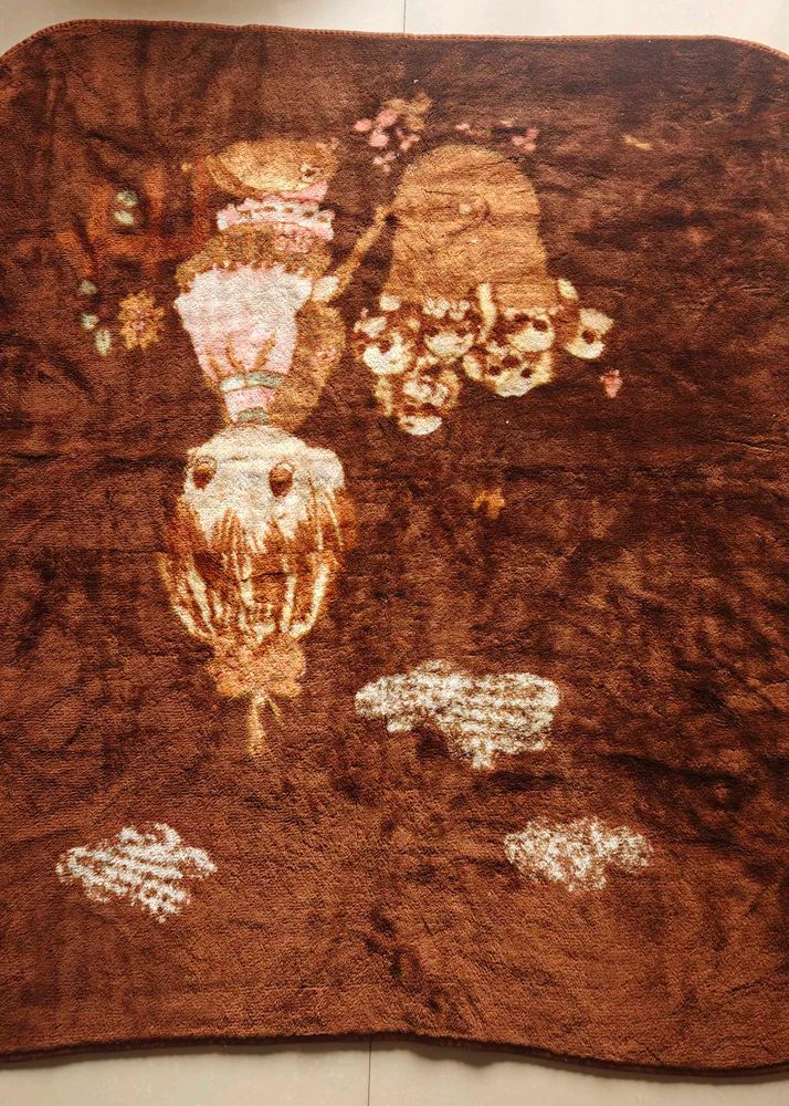 Brown Patterned Throw baby Blanket