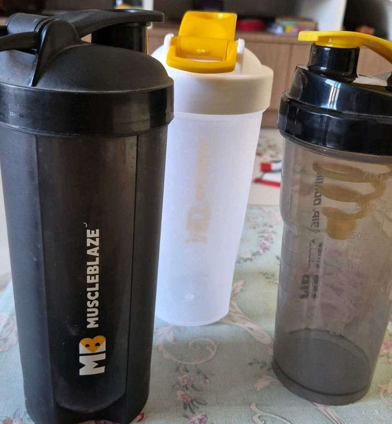 MuscleBlaze Shaker Bottles (Set of 3)