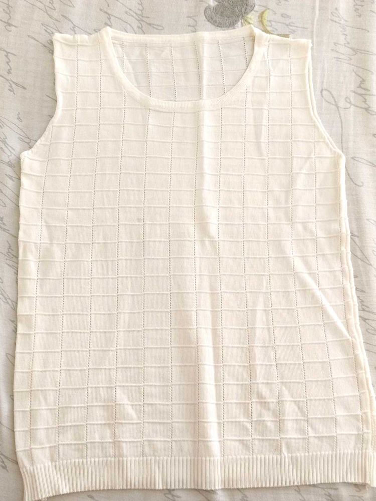 White Sleeveless Top