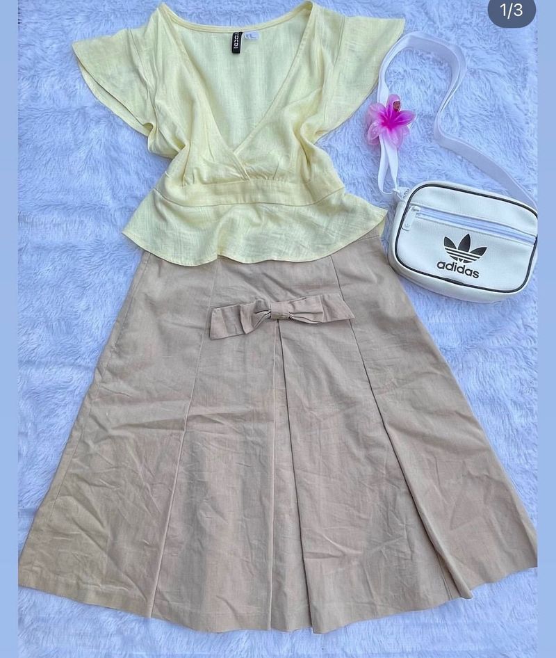 Trendy Vintag Skirt With Bow🎀