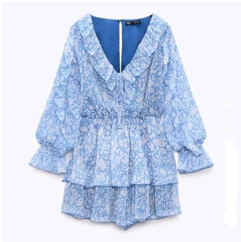 Zara Floral Ruffle Romper