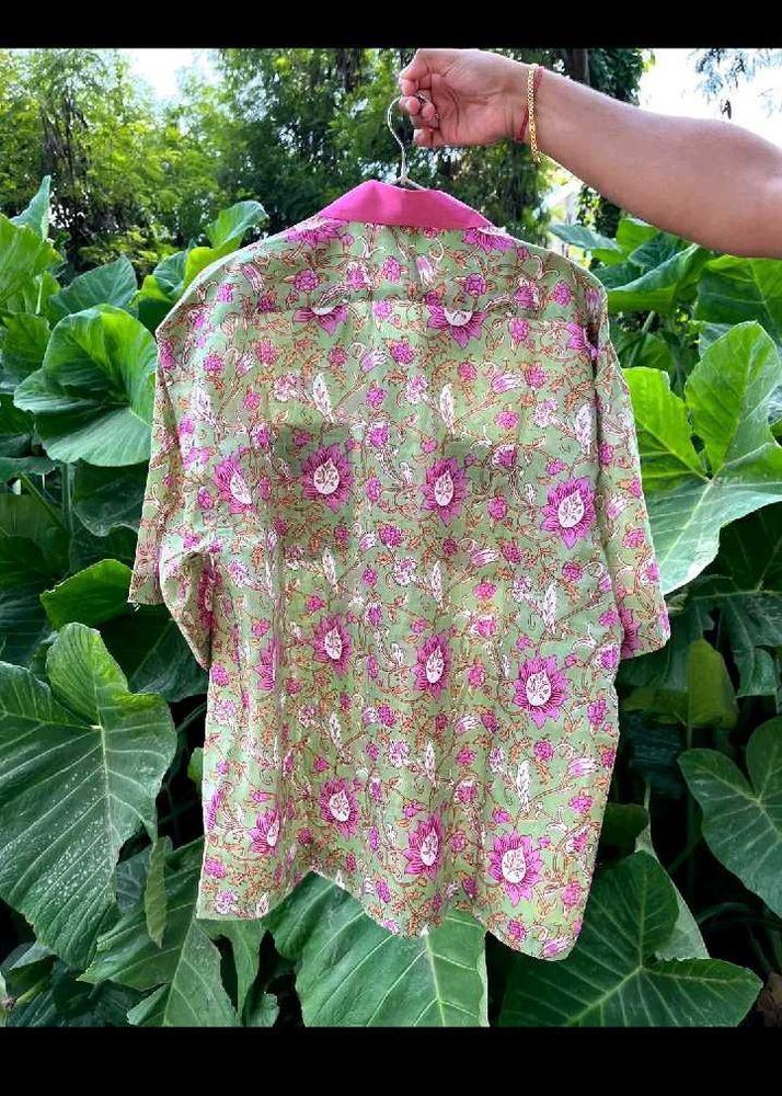 handmade Floral Print Top