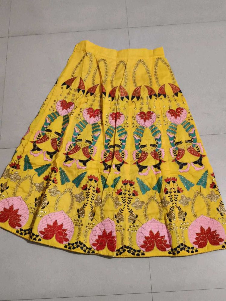 Yellow Embroidered Lehenga Choli