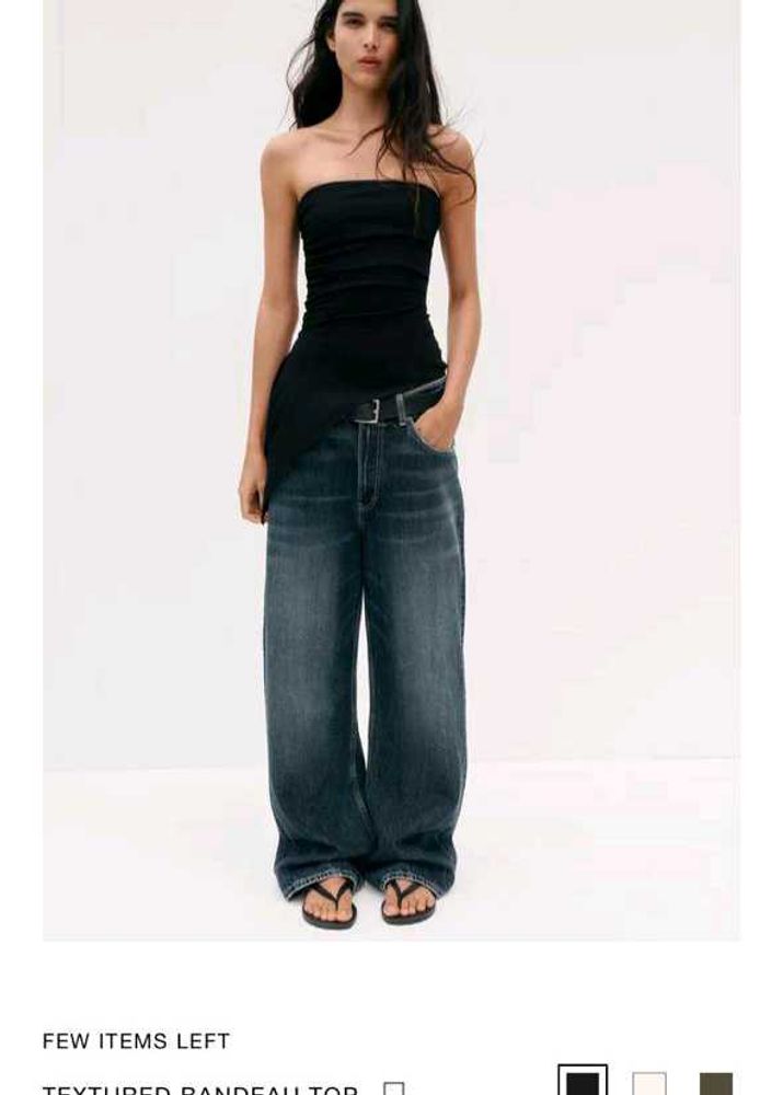 Zara Black Bandeau Top