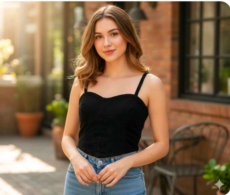 Shein : Corset Style Crop Top