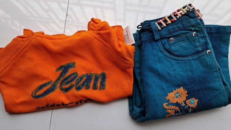 Flower Power Denim &amp;Tee Set (9-10yrs)