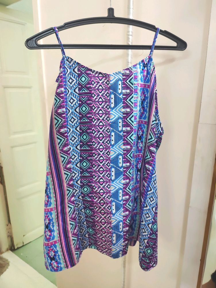 Tailored Top - Purple &amp; Blue