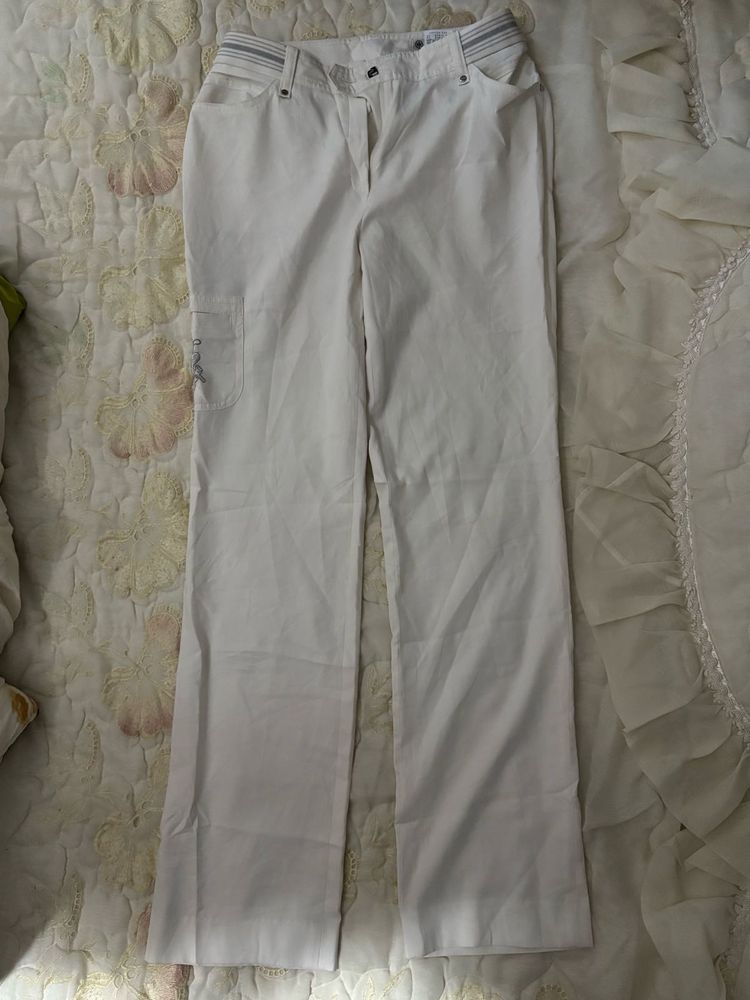 White Straight Leg Pants