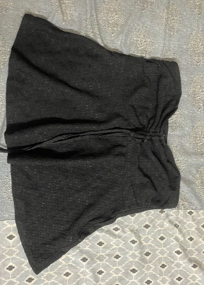 Tokyo Talkies Casual Solid Women Black Top