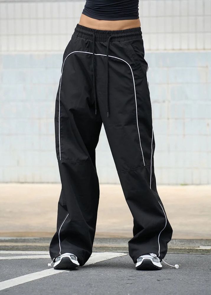 Black Track Pants w/ White Stripes