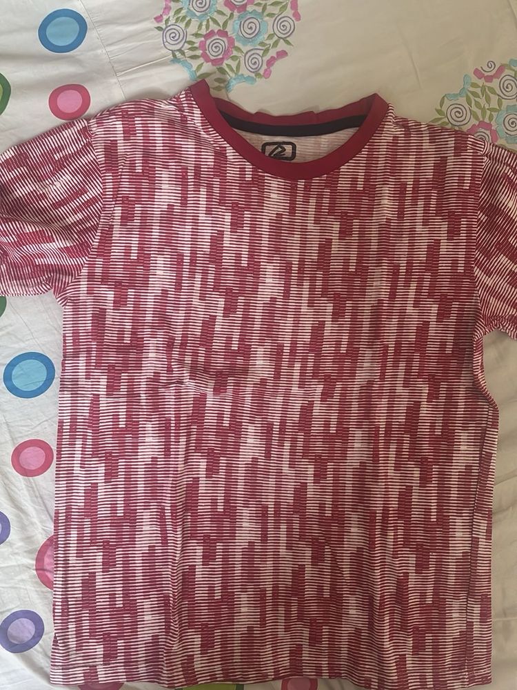 Red Patterned T-Shirt