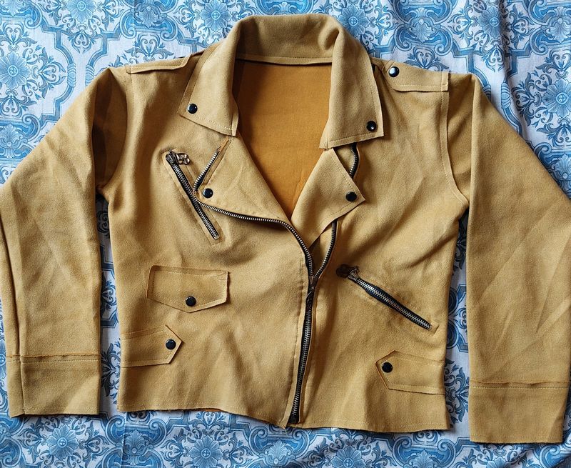 Mustard Colour Velvet Jacket For Womens