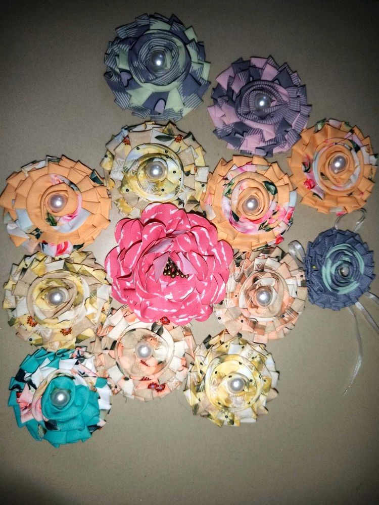 Handmade Fabric Loose Flower 02
