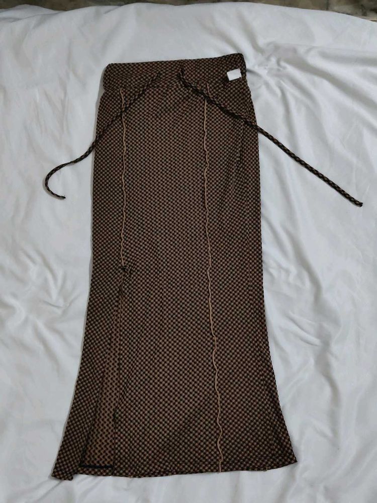 Checkered Midi Skirt