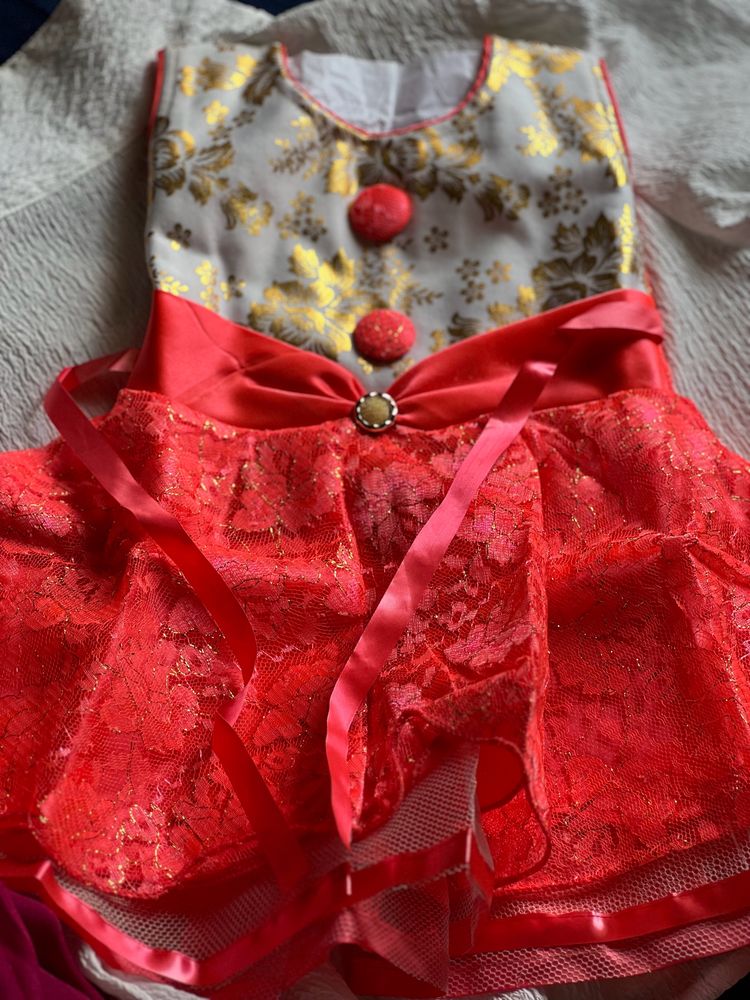 Orange Kids Frock 2y