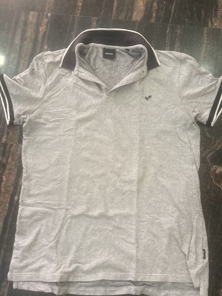 Gray Cotton Blend Shirt