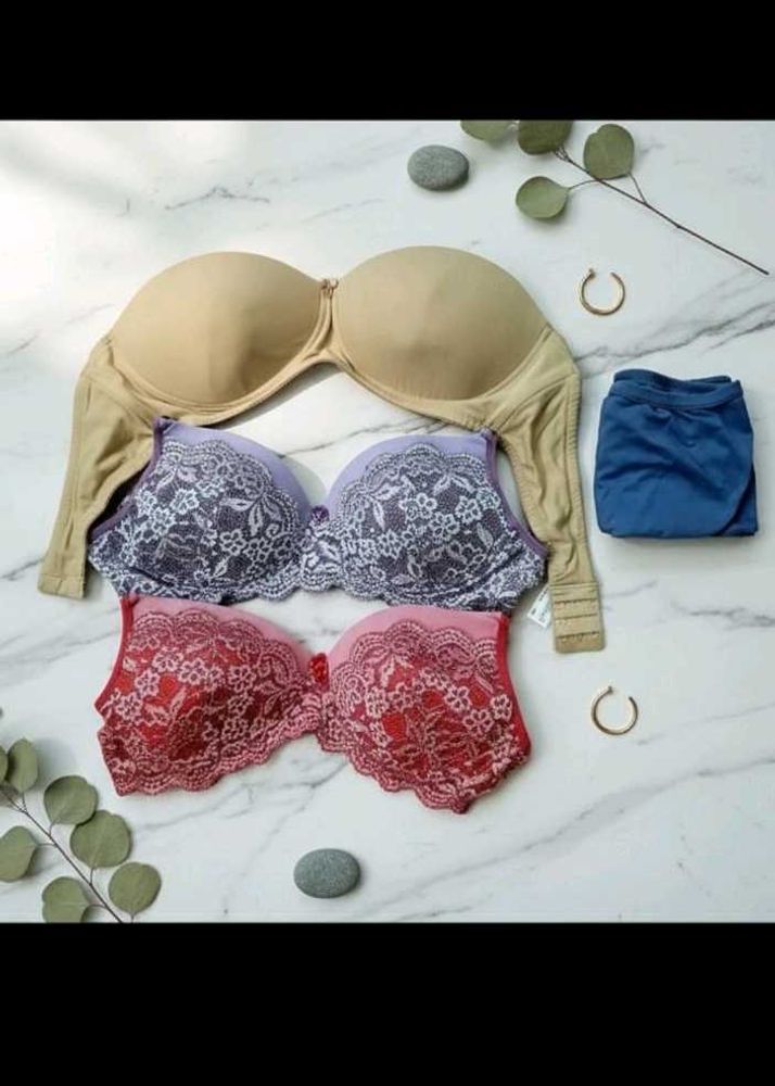 3 Bras+ Jockey Underwear Free