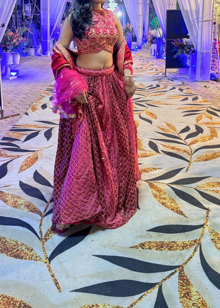 Red Embroidered Lehenga Choli Set