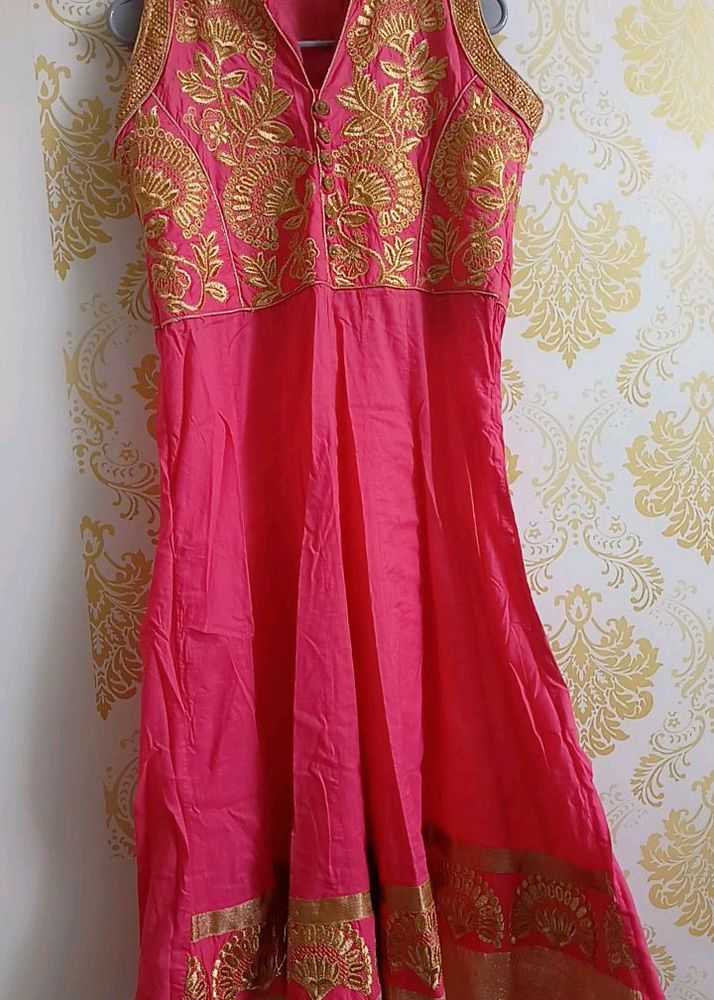 Cute Pink Anarkali Dress