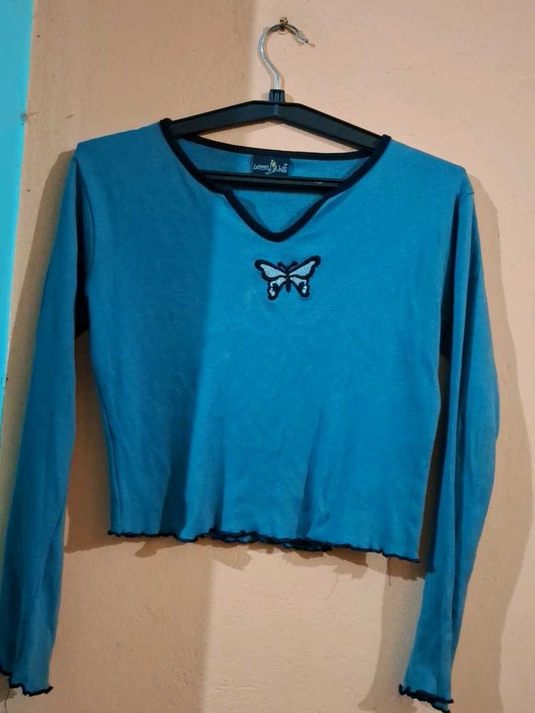 Cute Butterfly Long Sleeve Top