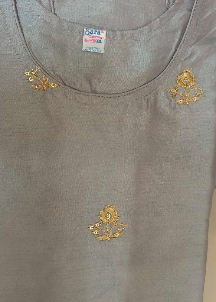 Grey Shortsleeve Kurti