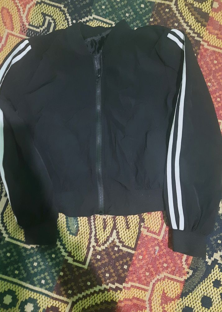 Crop Black Stripped Jacket