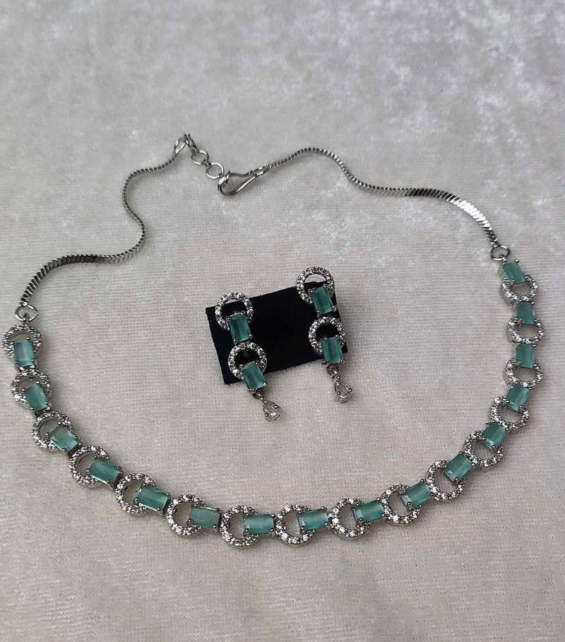 American Diamond Studded jewellery set