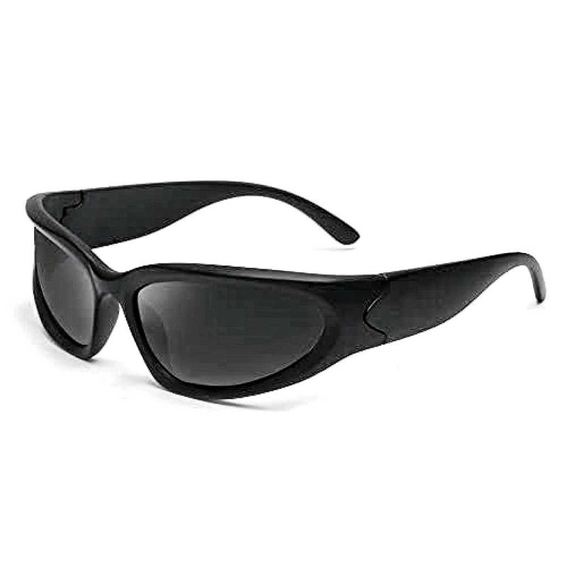 Y2k Stylish Black Wraparound Sunglasses