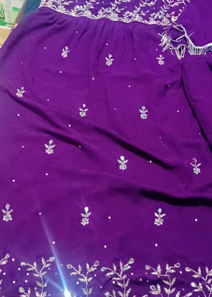 Purple Naira 3pc Suit Full Kashidakari Work