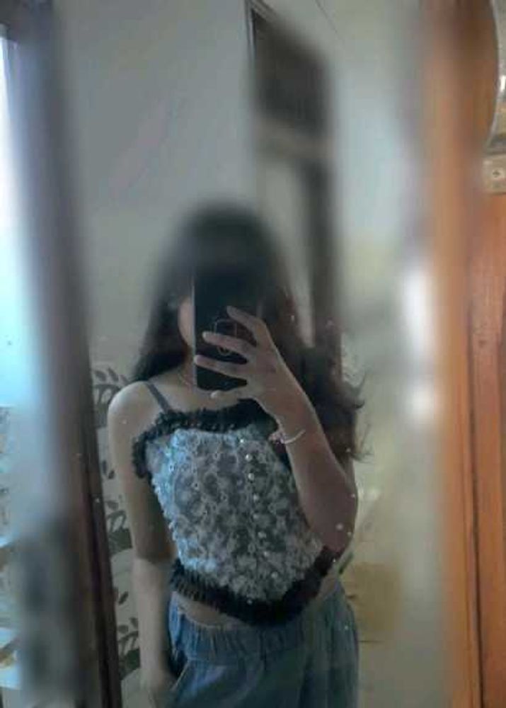 Cute Embellished Crop Top