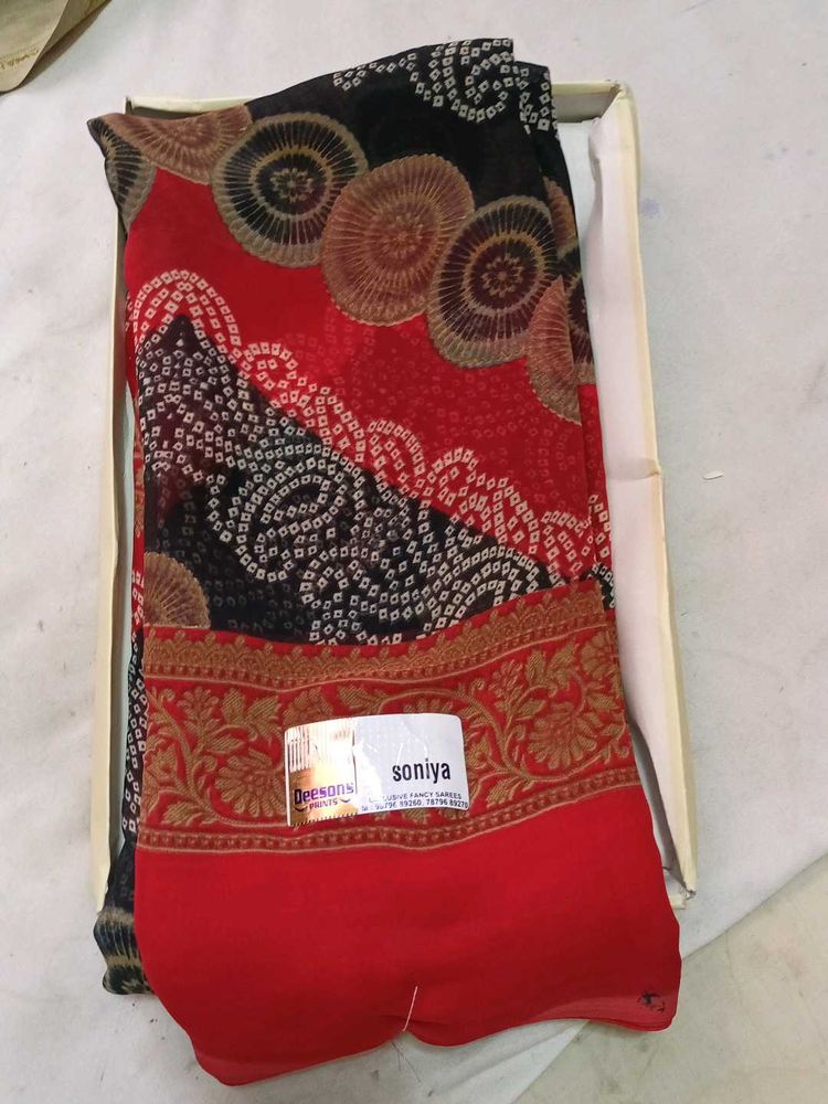 Bhandani Chiffon Sarees For Party Wear