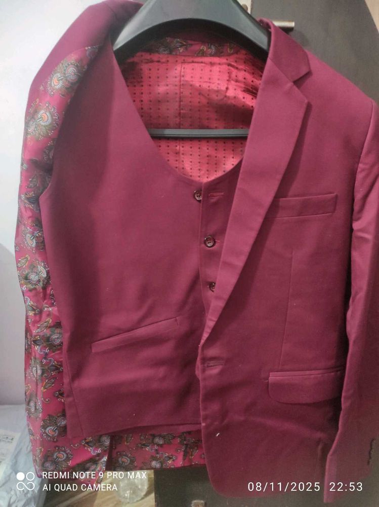 Burgundy Suit Set