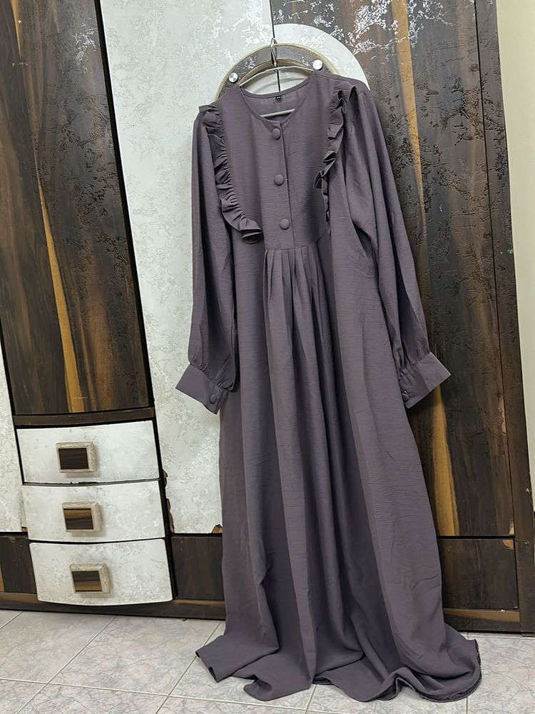 Elegant Ruffled Abaya/Dress