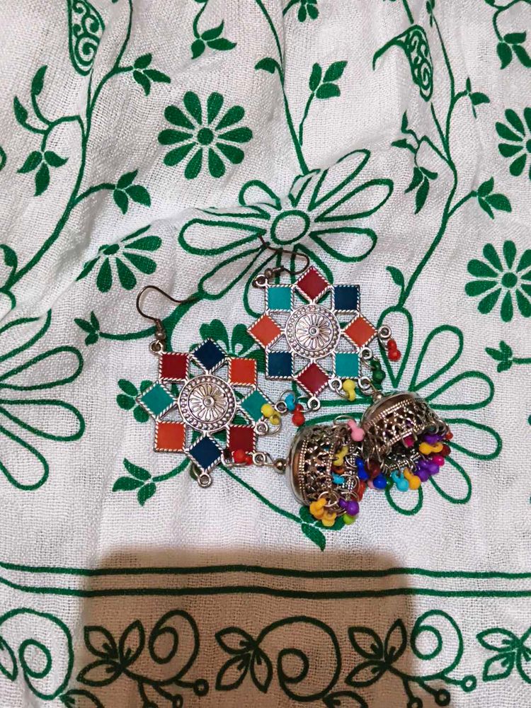 Colorful Jhumka Earrings