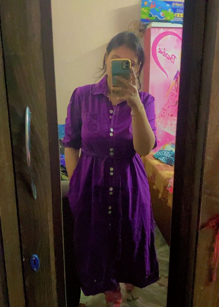 Purple Shirt Dress