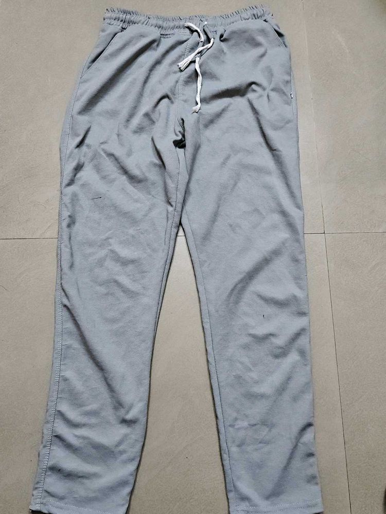 Grey Casual Drawstring Pants