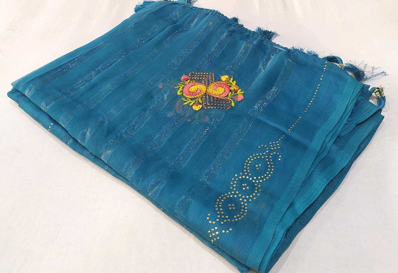 Elegant Blue Saree Sale New