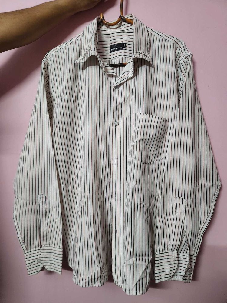 Striped Button-Down Shirt