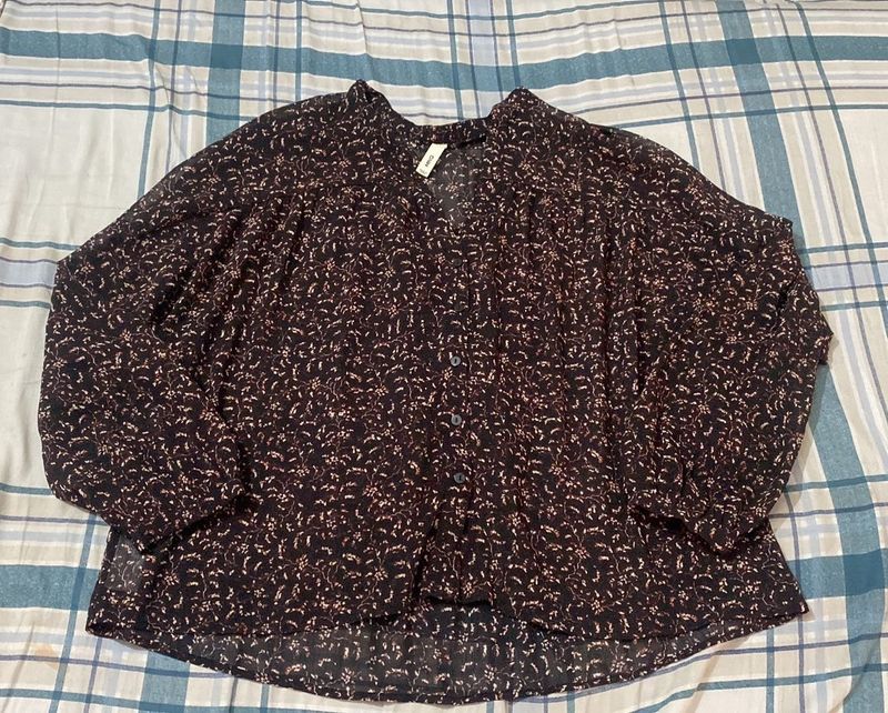 Mango Floral Print Top