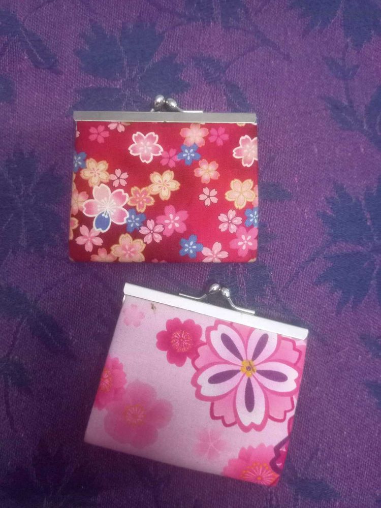 Floral Coin Pouches (Set of 2)(Japan Pouch)♥️♥️🤩