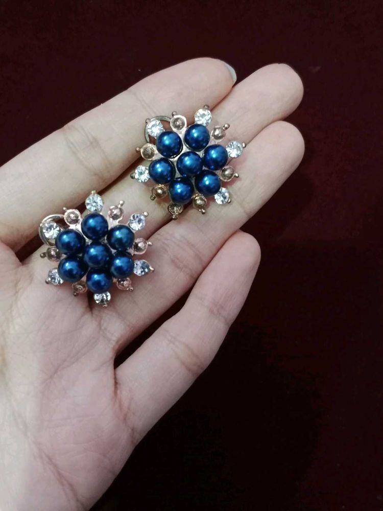 Blue Pearl Earrings