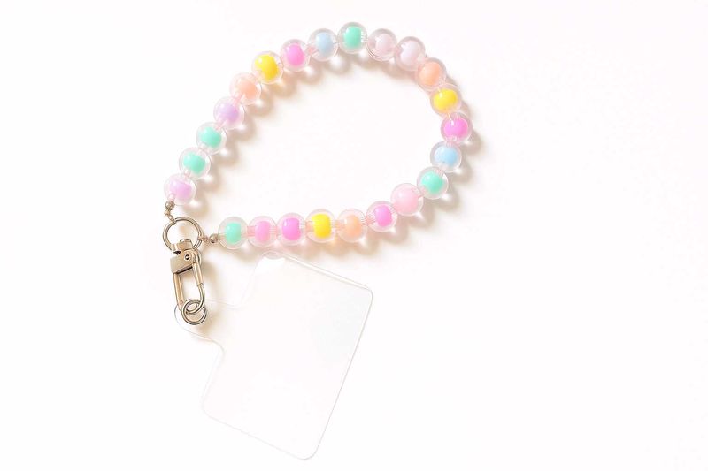 Pastel Beaded Phone Charm