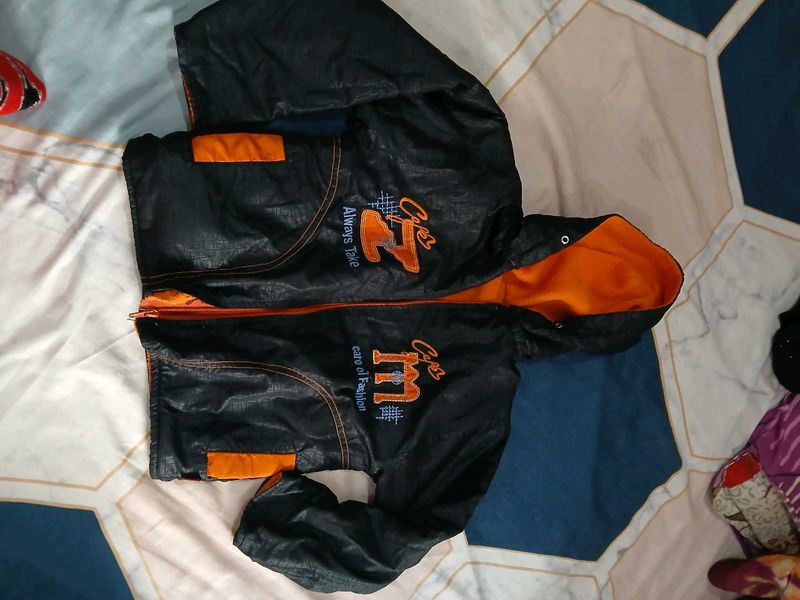 reversible Boys Black &amp; Orange Jacket